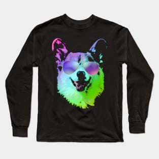 Cool Corgi With Sunglasses Long Sleeve T-Shirt